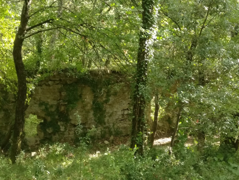 Mur de l'ancienne abbaye de Peybaron