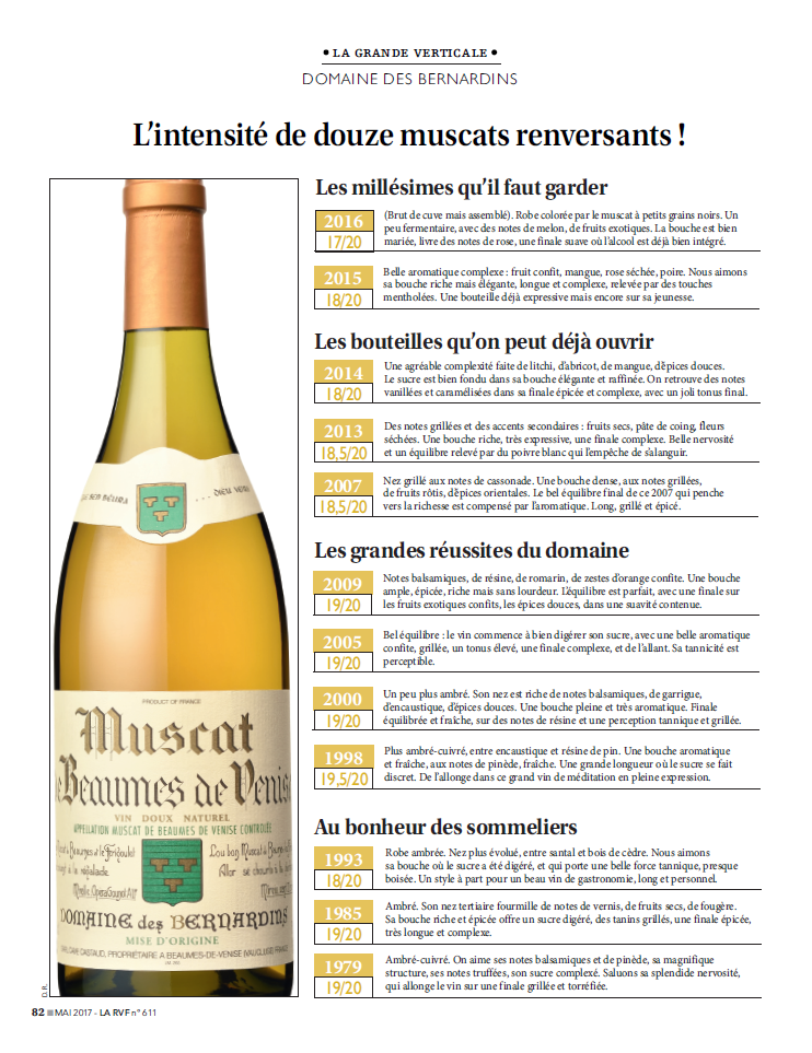 L'intensité de douze muscat renversants !